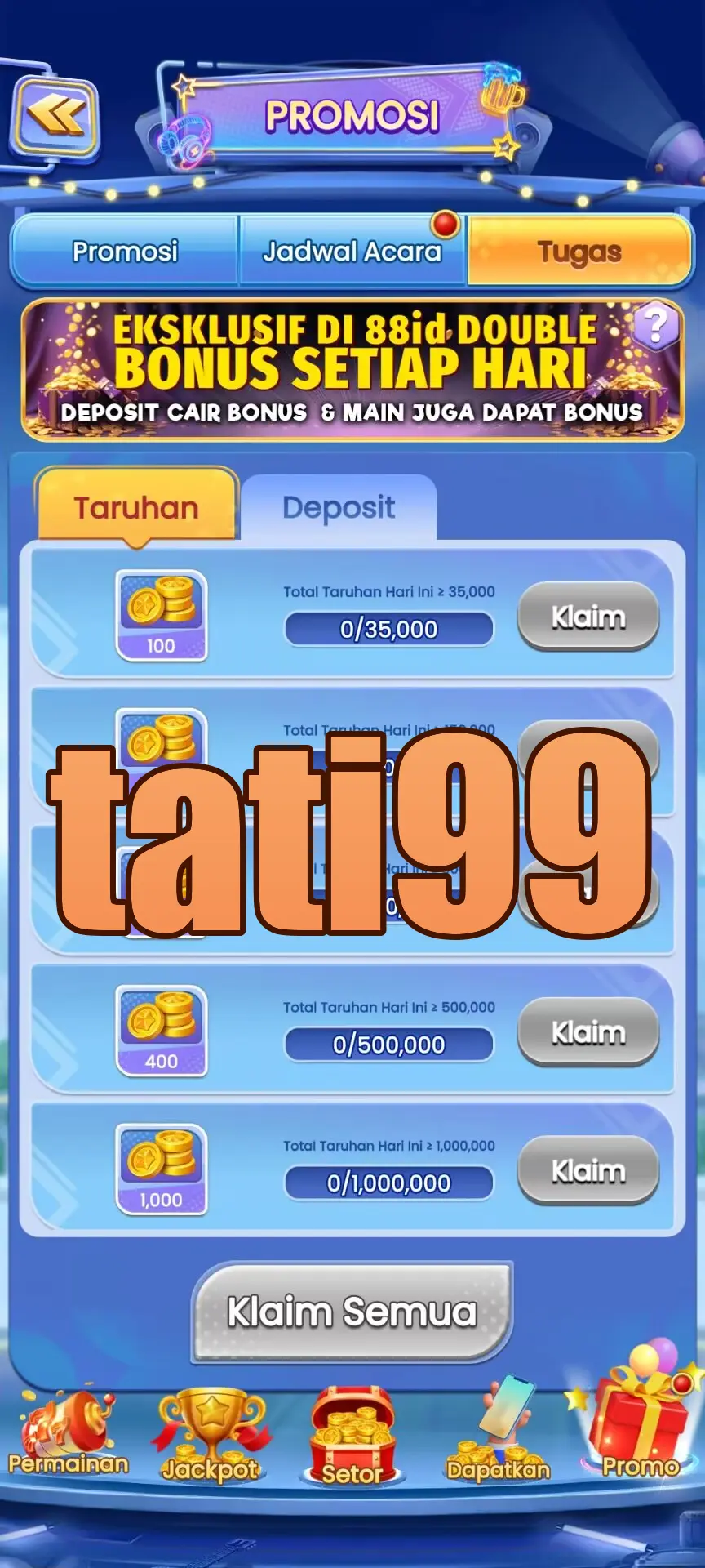 tati99 Tangkapan Layar Resmi APK